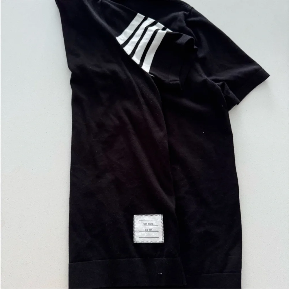 Thom Browne Black and White Polo Shirt - Picture 3 of 7